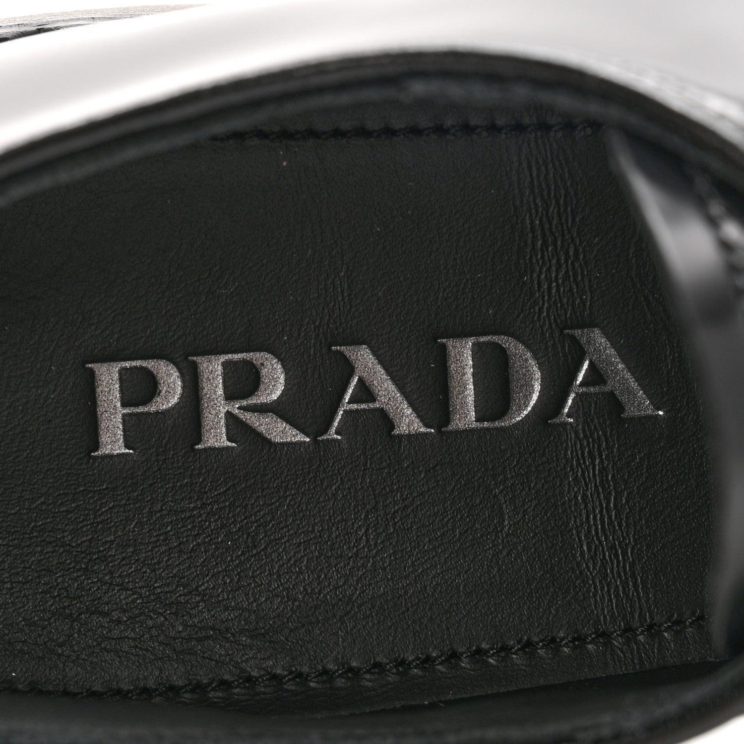 Prada Spazzolato Calzature Donna 50mm Derby Loafers 39 Black 8 of 10