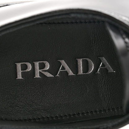 Prada Spazzolato Calzature Donna 50mm Derby Loafers 39 Black 8 of 10