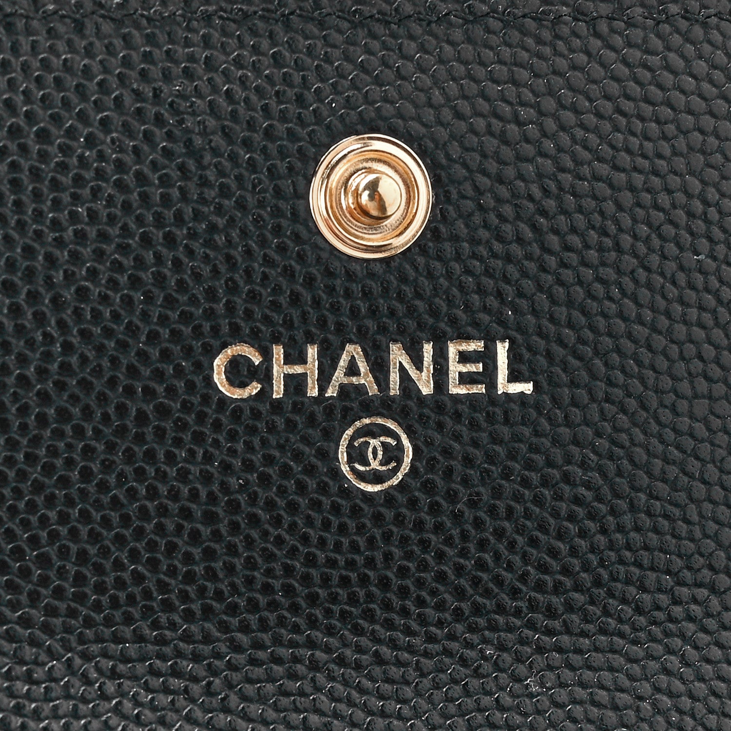 Chanel Caviar Quilted Enamel Coco Casino Flap Card Holder Wallet Black 6 of 12