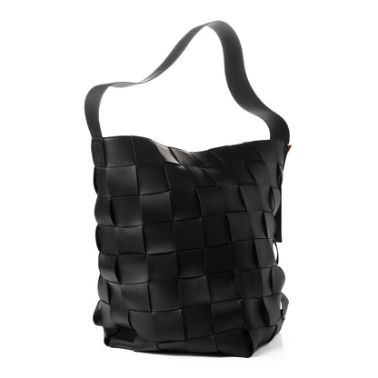 Bottega Veneta Nappa Maxi Intreccio Large Shoulder Bag Black 2 of 5