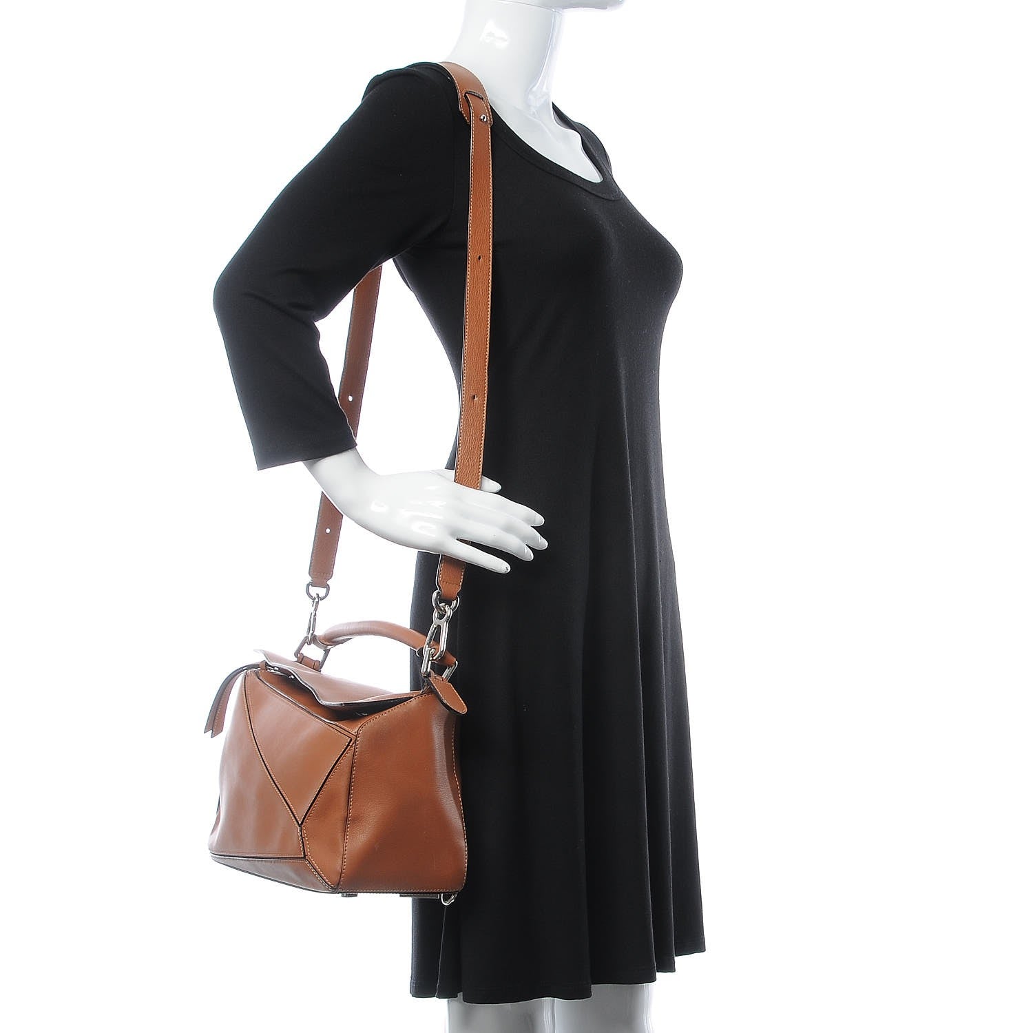 Loewe Calfskin Medium Puzzle Bag Tan 2 of 13