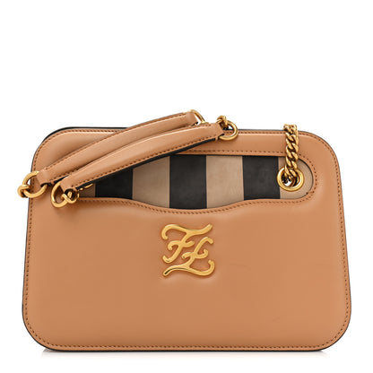 Fendi Vitello King Nubuck Pequin Karligraphy Pocket Shoulder Bag Biscuit Tobacco Moro 1 of 10