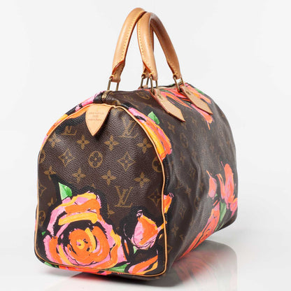 Louis Vuitton Monogram Roses Speedy 30 3 of 17