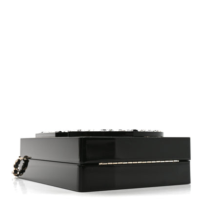 Chanel Plexiglass Strass Mosaic No 5 Minaudiere Clutch Black Gold 4 of 11