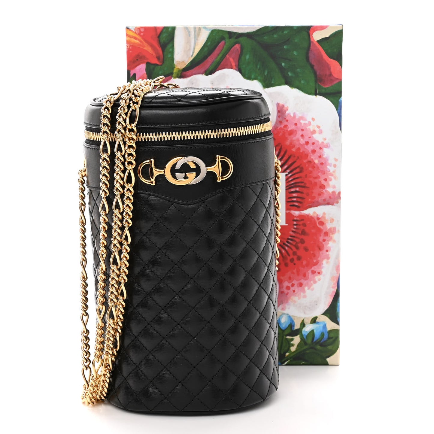 Calfskin Trapuntata Zumi Belt Bag Black