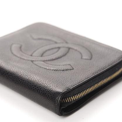 Chanel Caviar Timeless CC Compact French Wallet Black 7 of 14
