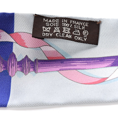 Hermes Silk Ferronnerie Twilly Mauve Rouge Ciel 3 of 4