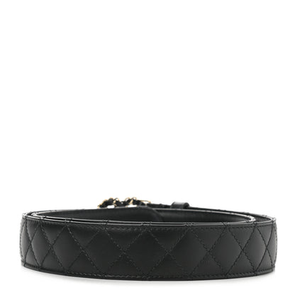 Chanel Calfskin Quilted CC Chain Belt 90 36 Black 2 of 7