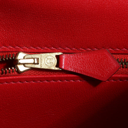 Hermes Veau Gulliver Kelly Retourne 28 Rouge Vif 7 of 24
