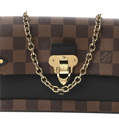 Louis Vuitton Damier Ebene Vavin Chain Wallet Black 7 of 10