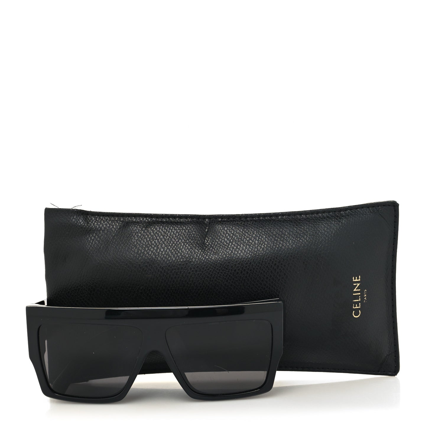 Acetate Flat Top Rectangular Sunglasses CL400921 Black