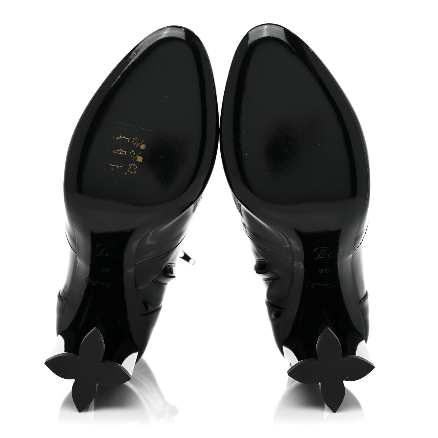 Patent Uniformes Silhouette Ankle Boots 38 Black