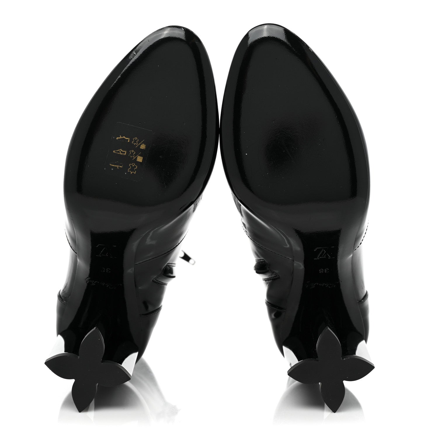 Louis Vuitton Patent Uniformes Silhouette Ankle Boots 38 Black 5 of 9