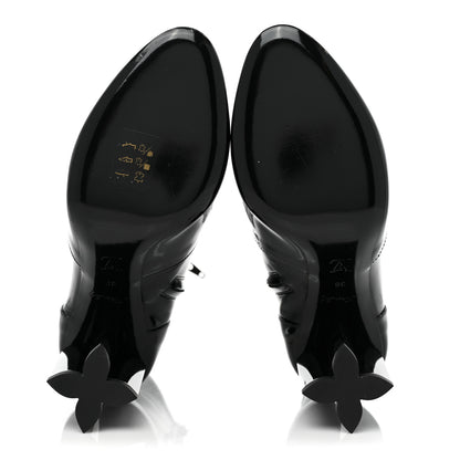 Louis Vuitton Patent Uniformes Silhouette Ankle Boots 38 Black 5 of 9