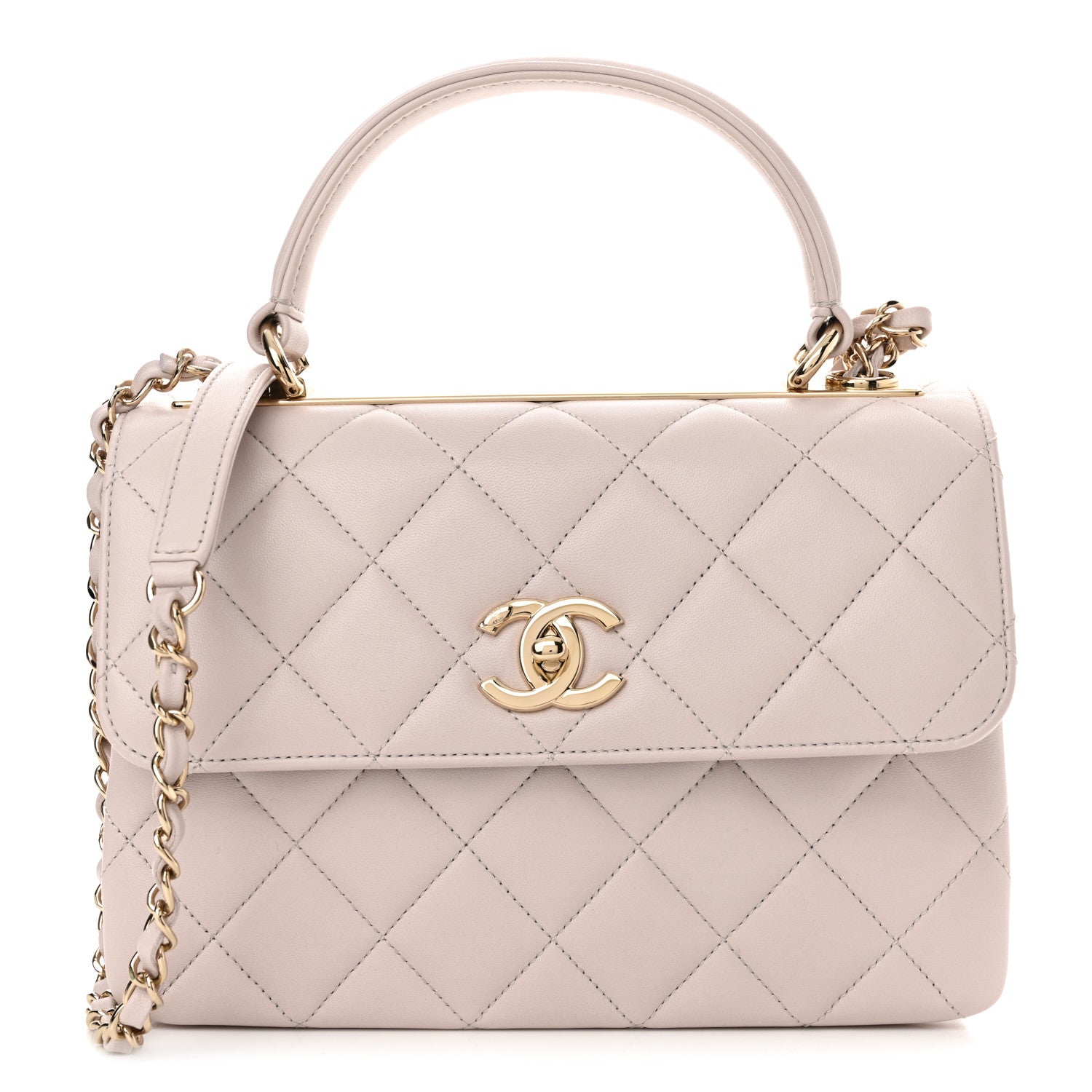 Chanel Lambskin Quilted Small Trendy CC Flap Dual Handle Bag Light Pink 1 of 13