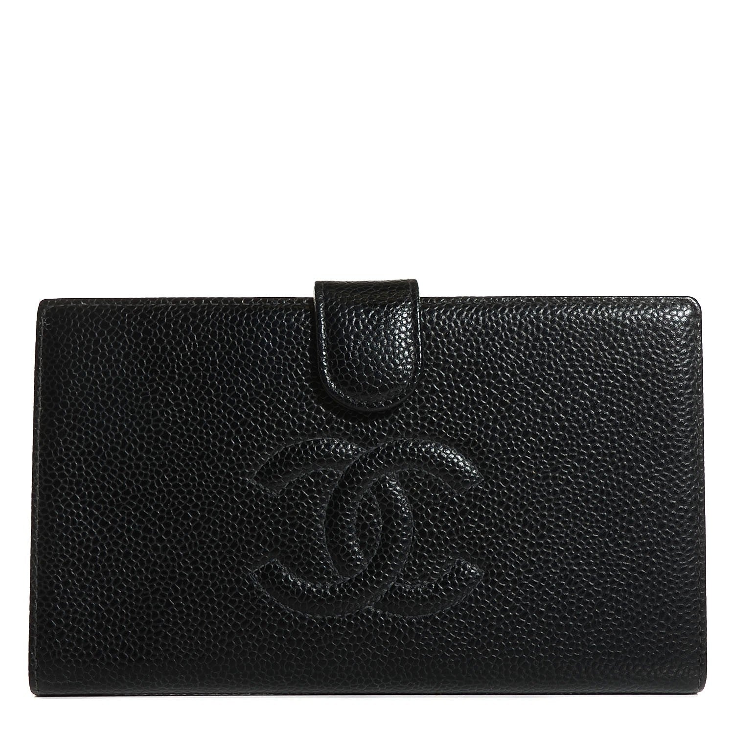 Chanel Caviar CC French Wallet Black 1 of 8