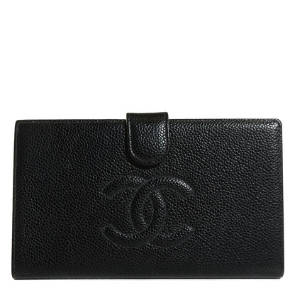 Chanel Caviar CC French Wallet Black 1 of 8