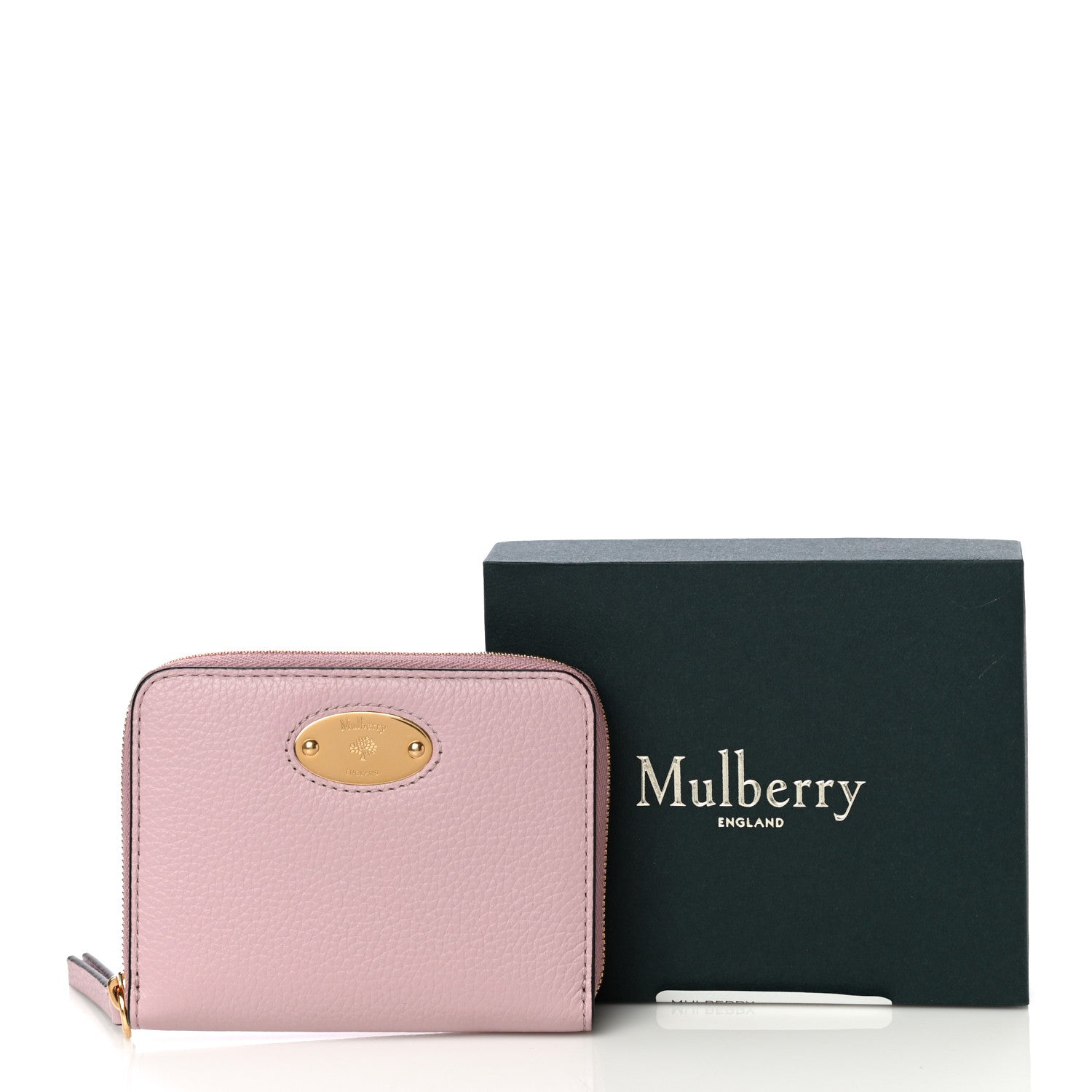Mulberry Small Classic Grain Compact Zip Wallet Powder Pink 13 of 13