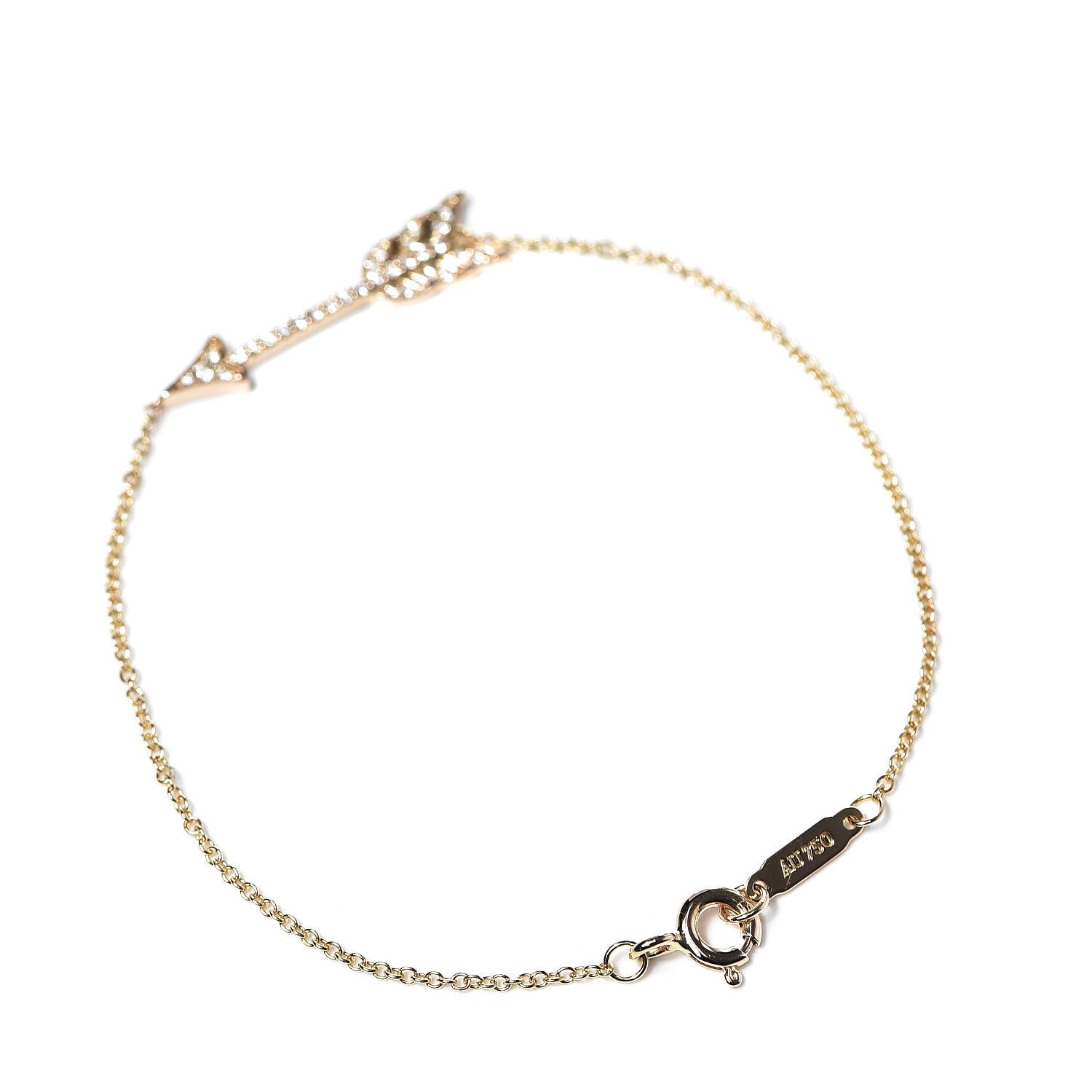 Tiffany 18K Rose Gold Diamond Arrow Bracelet 3 of 6