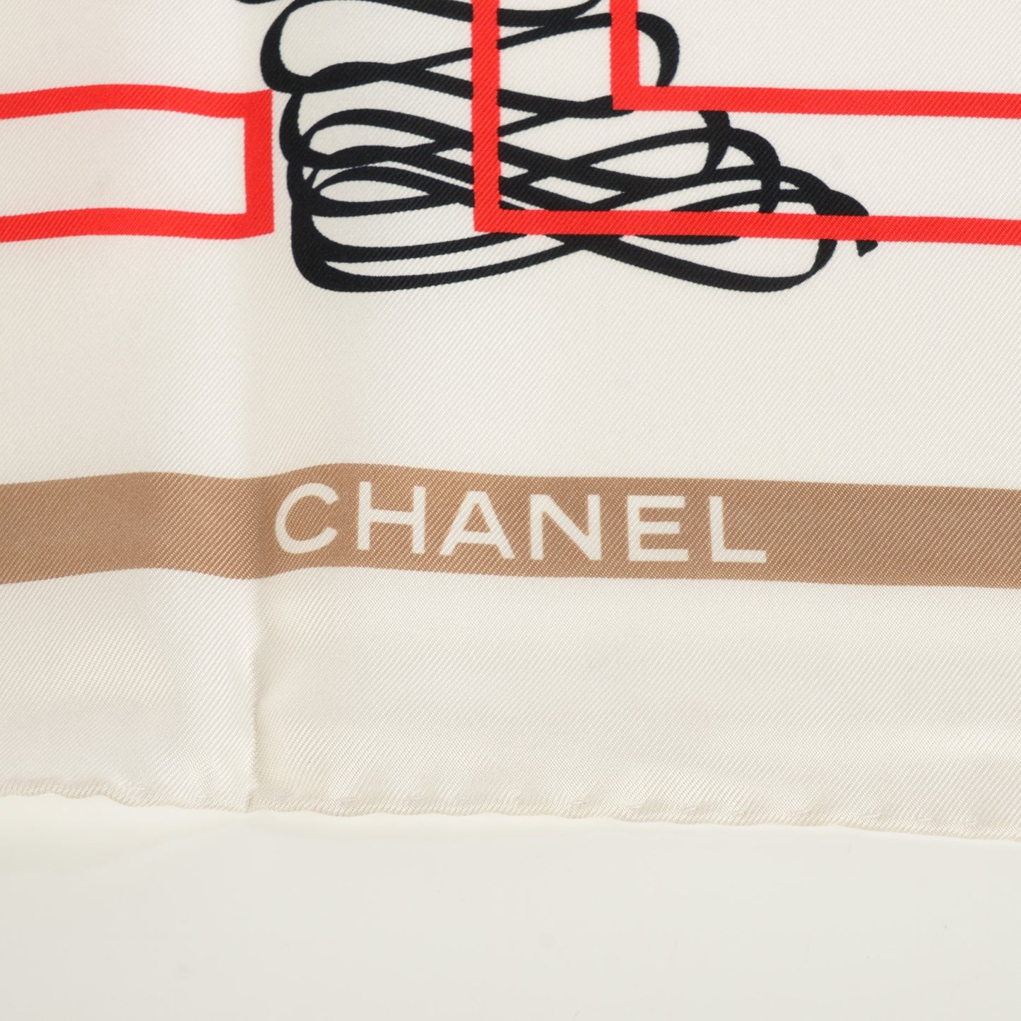 Silk Paris Square Scarf White