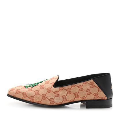 Gucci X MLB GG Monogram LA Dodgers Embroidered Mens Loafers 8 Beige Ruggine Black 1 of 9