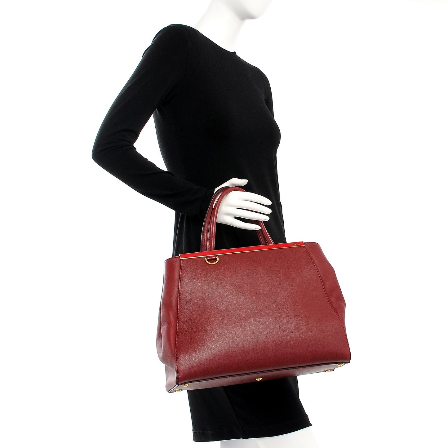 Vitello Elite Regular 2Jours Tote Rosso Scuro Ciliegia