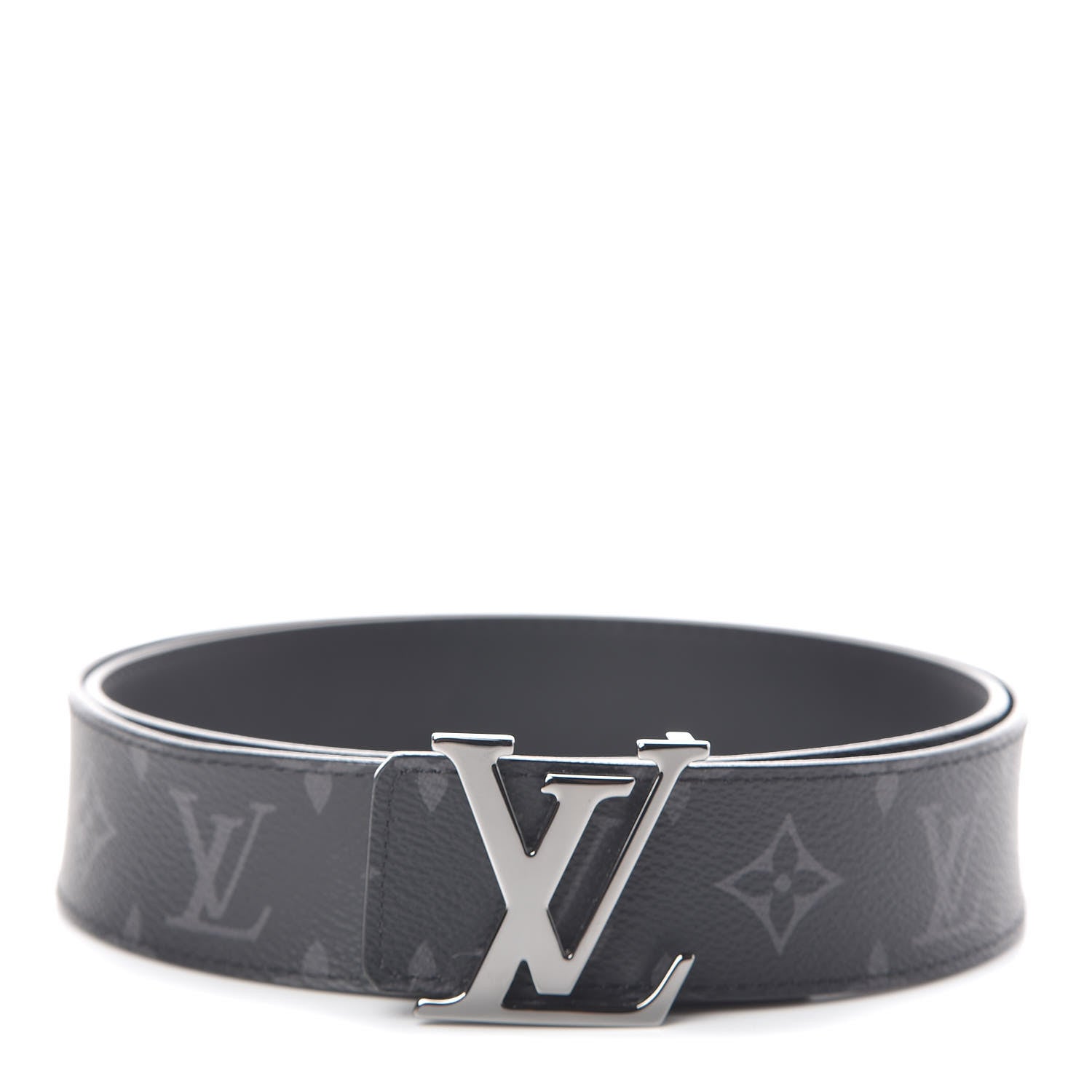 Louis Vuitton Monogram Eclipse Taigarama 40mm LV Initiales Reversible Belt 95 38 Black 1 of 6
