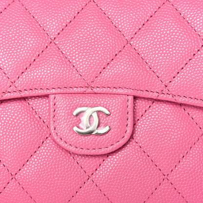 Chanel Caviar Quilted Compact Flap Wallet Pink 11 of 12