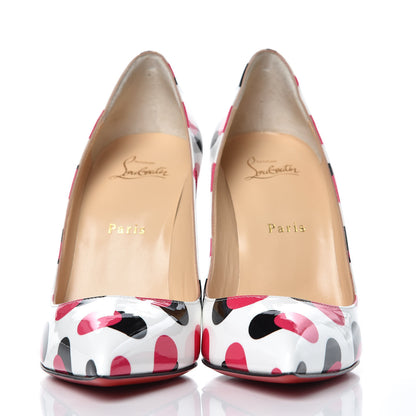 Christian Louboutin Patent Polka Dots Pigalle Follies 100 Pumps 39.5 White Bangal Rose 2 of 8