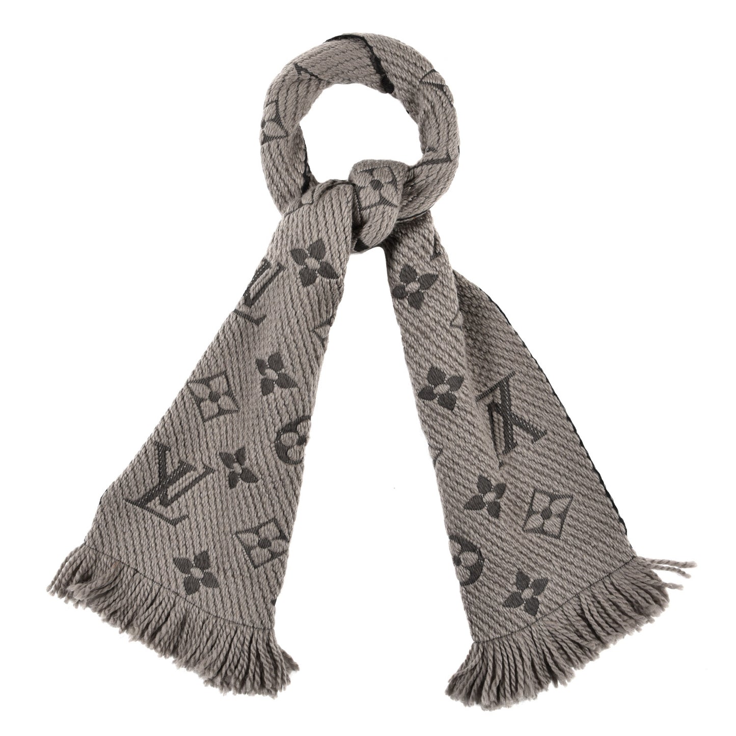 Wool Silk Logomania Scarf Verone
