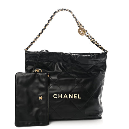 Chanel Calfskin Quilted Small Chanel 22 Black 1 of 10