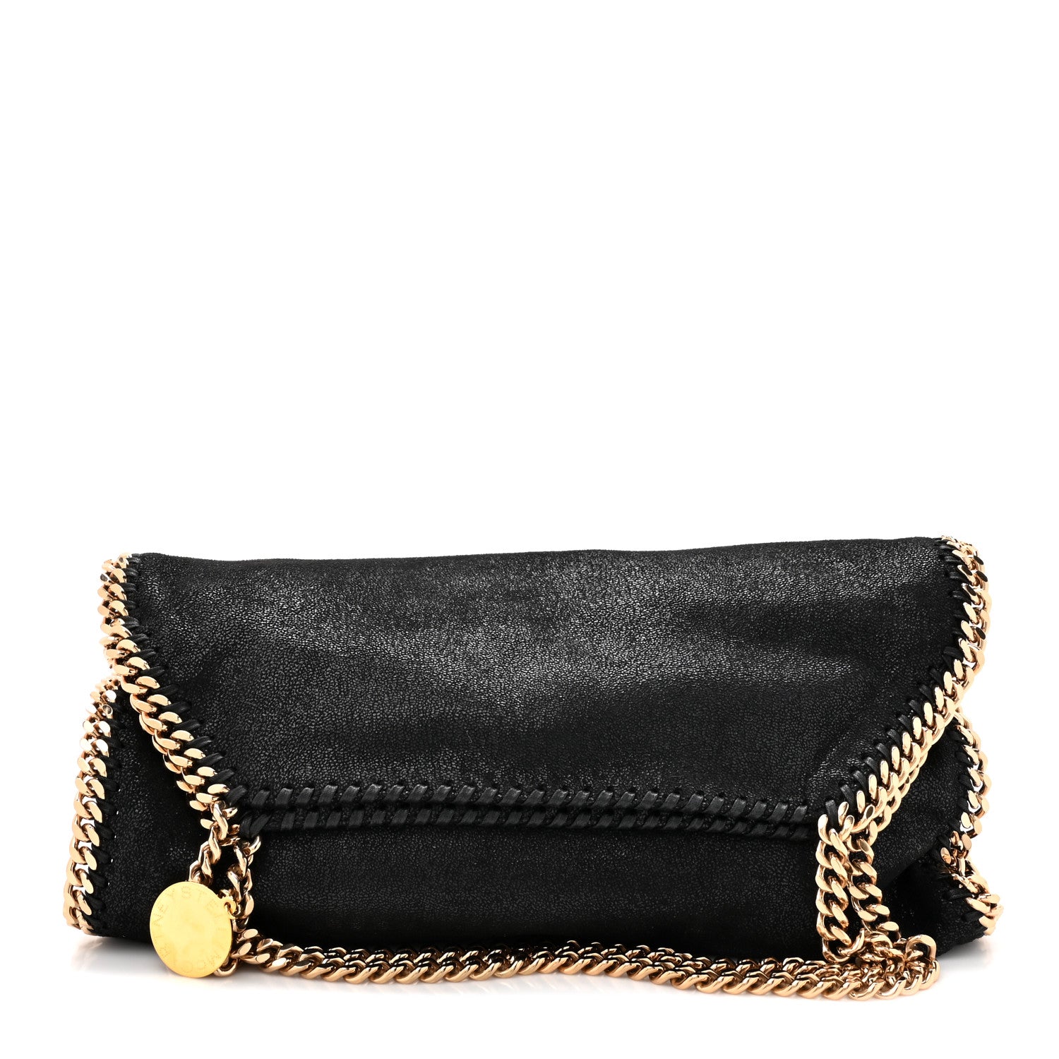 Stella McCartney Shaggy Deer Small Falabella Fold Over Tote Black 1 of 9