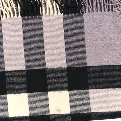 Burberry Merino Wool Cashmere Check Collette Cape Purple 5 of 5
