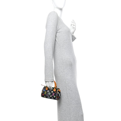 Louis Vuitton Monogram Multicolor Mini Sac HL Speedy Black 2 of 10