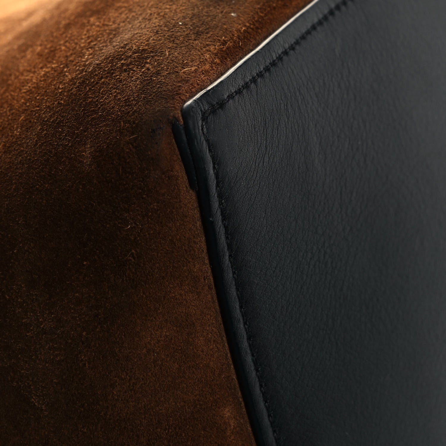 Loewe Suede Calfskin Anagram Tote Brown 9 of 15