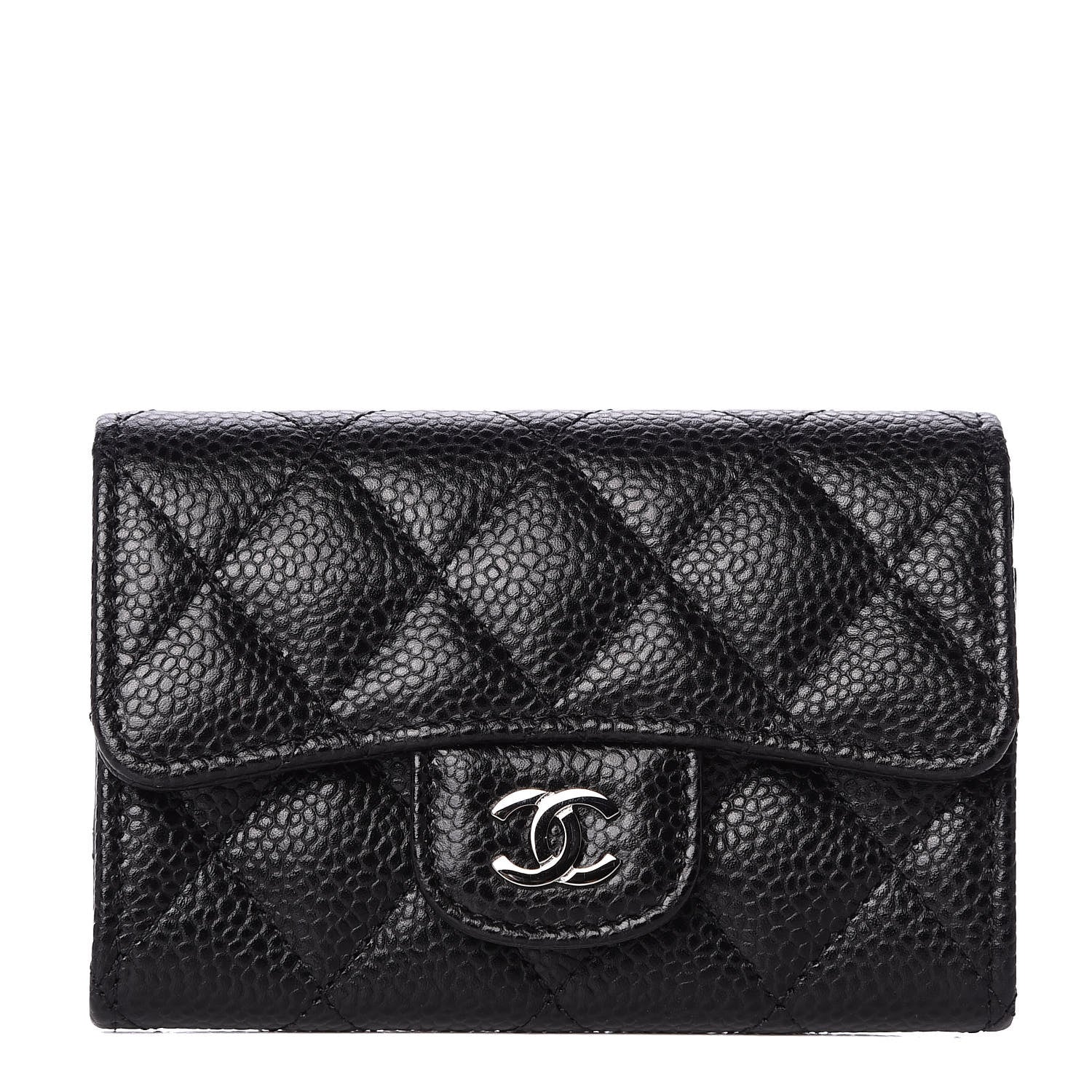 Chanel Caviar Quilted Flap Card Holder Black 1 of 11