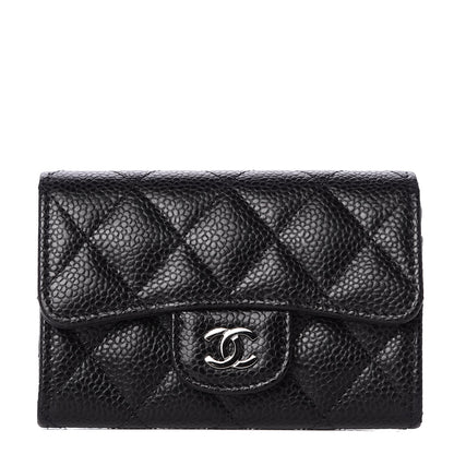 Chanel Caviar Quilted Flap Card Holder Black 1 of 11