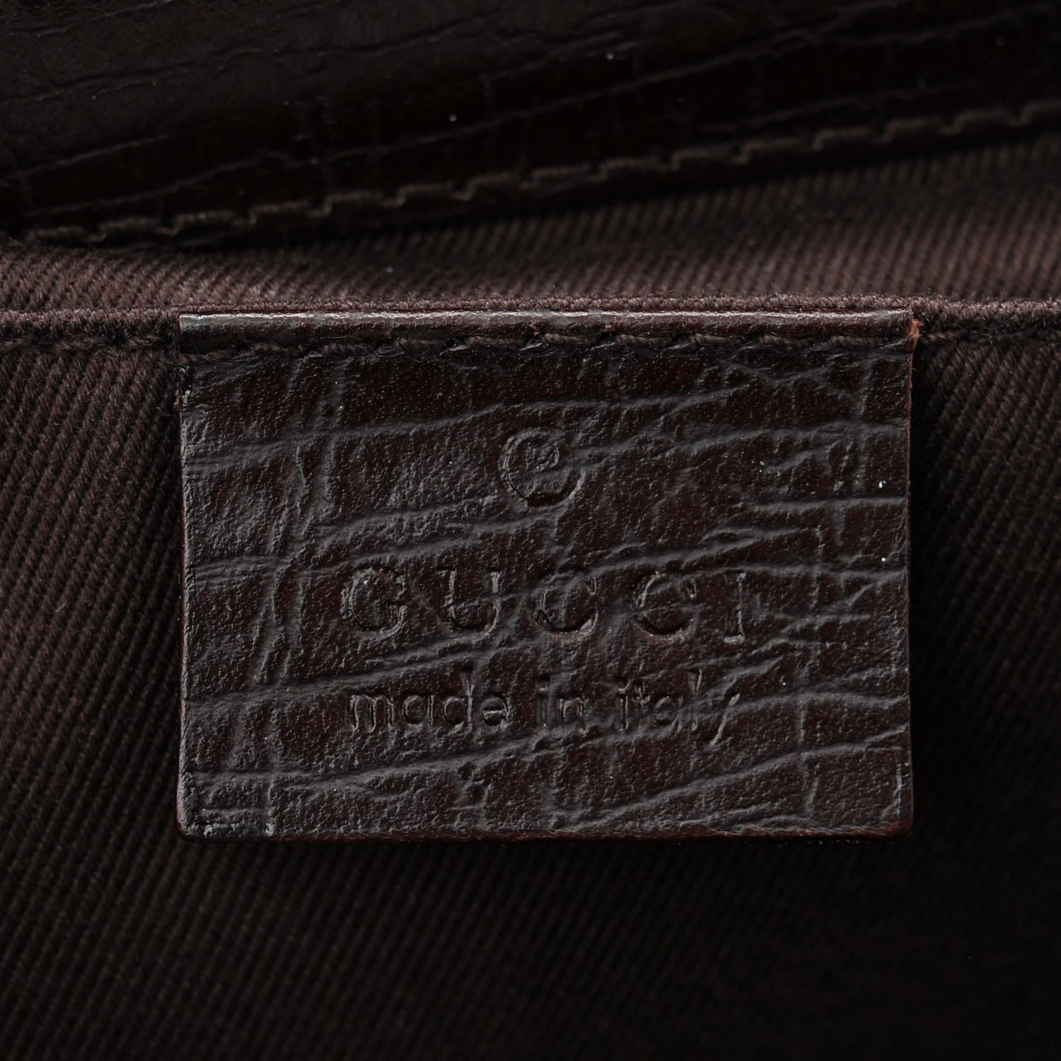 Gucci Monogram Horsebit Clutch Dark Brown 6 of 10