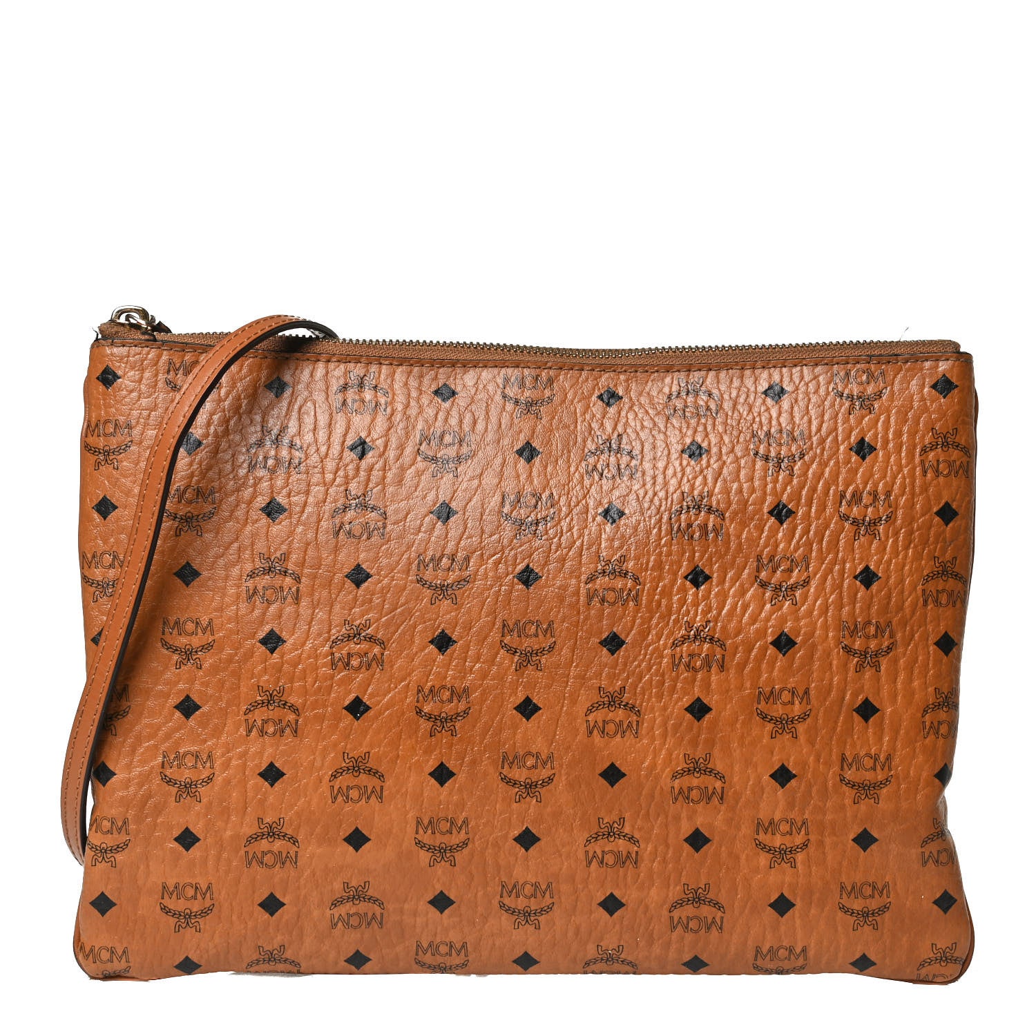 MCM Visetos Crossbody Pouch Cognac 2 of 29