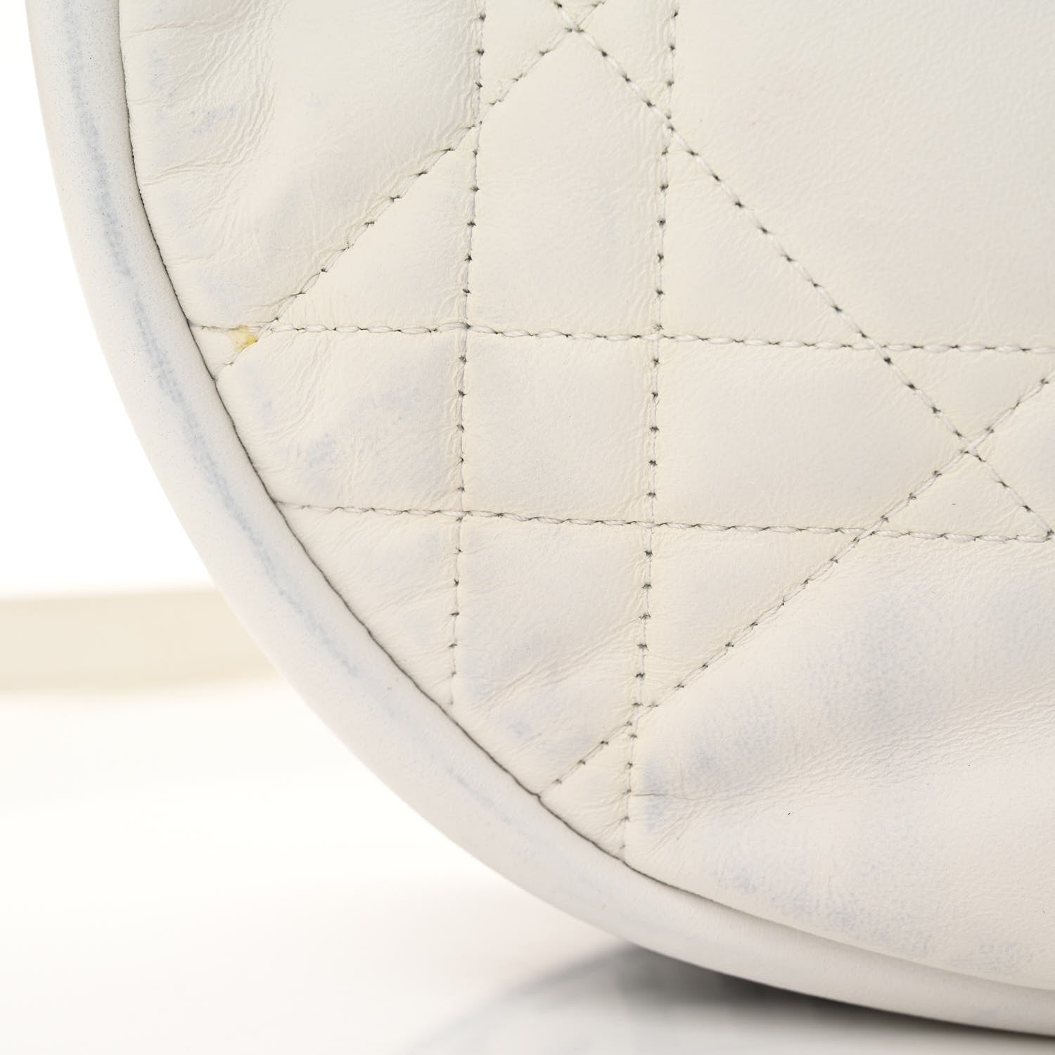 Christian Dior Lambskin Cannage Medium Dior Vibe Hobo Bag White 12 of 15