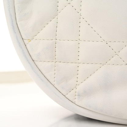 Christian Dior Lambskin Cannage Medium Dior Vibe Hobo Bag White 12 of 15