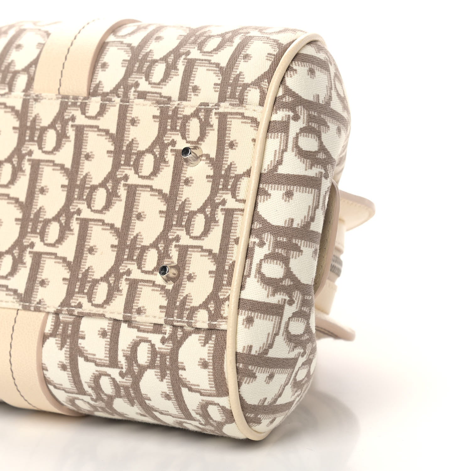 Christian Dior Monogram Vintage Flowers Frame Satchel Beige 9 of 12
