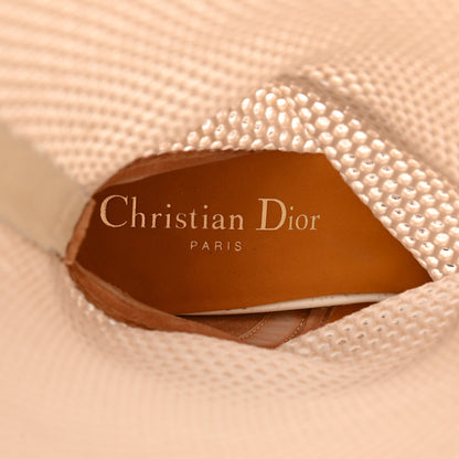 Christian Dior Empriente Mesh Montaigne Knee Boots 37.5 Off White 8 of 9