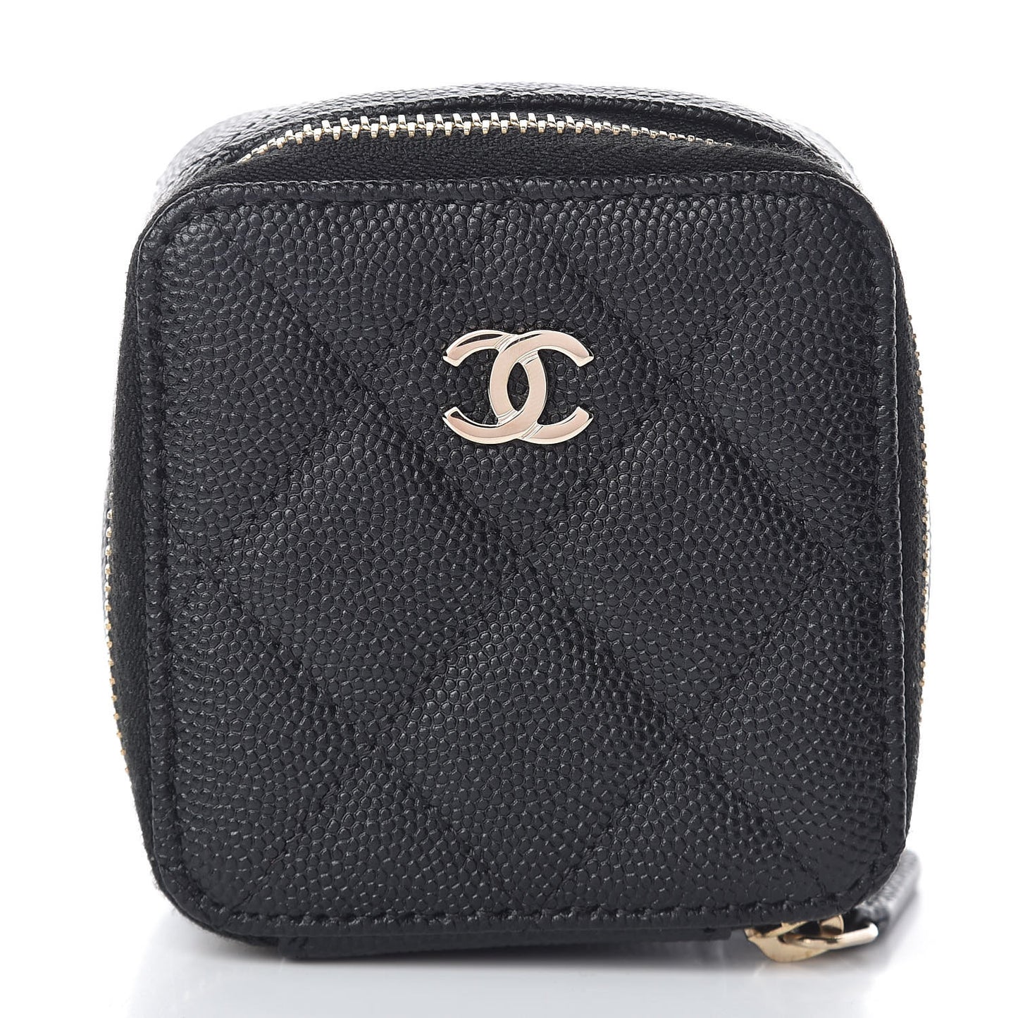 Caviar Quilted Jewelry Travel Case Black