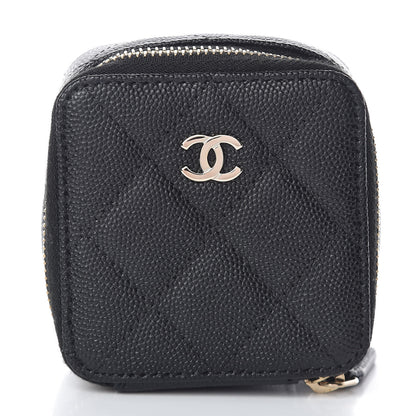 Chanel Caviar Quilted Jewelry Travel Case Black 8 of 8