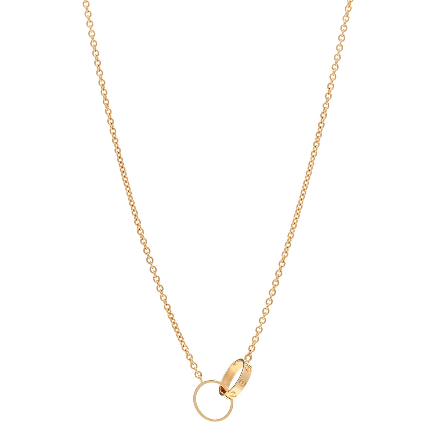 18K Yellow Gold Interlocking LOVE Necklace