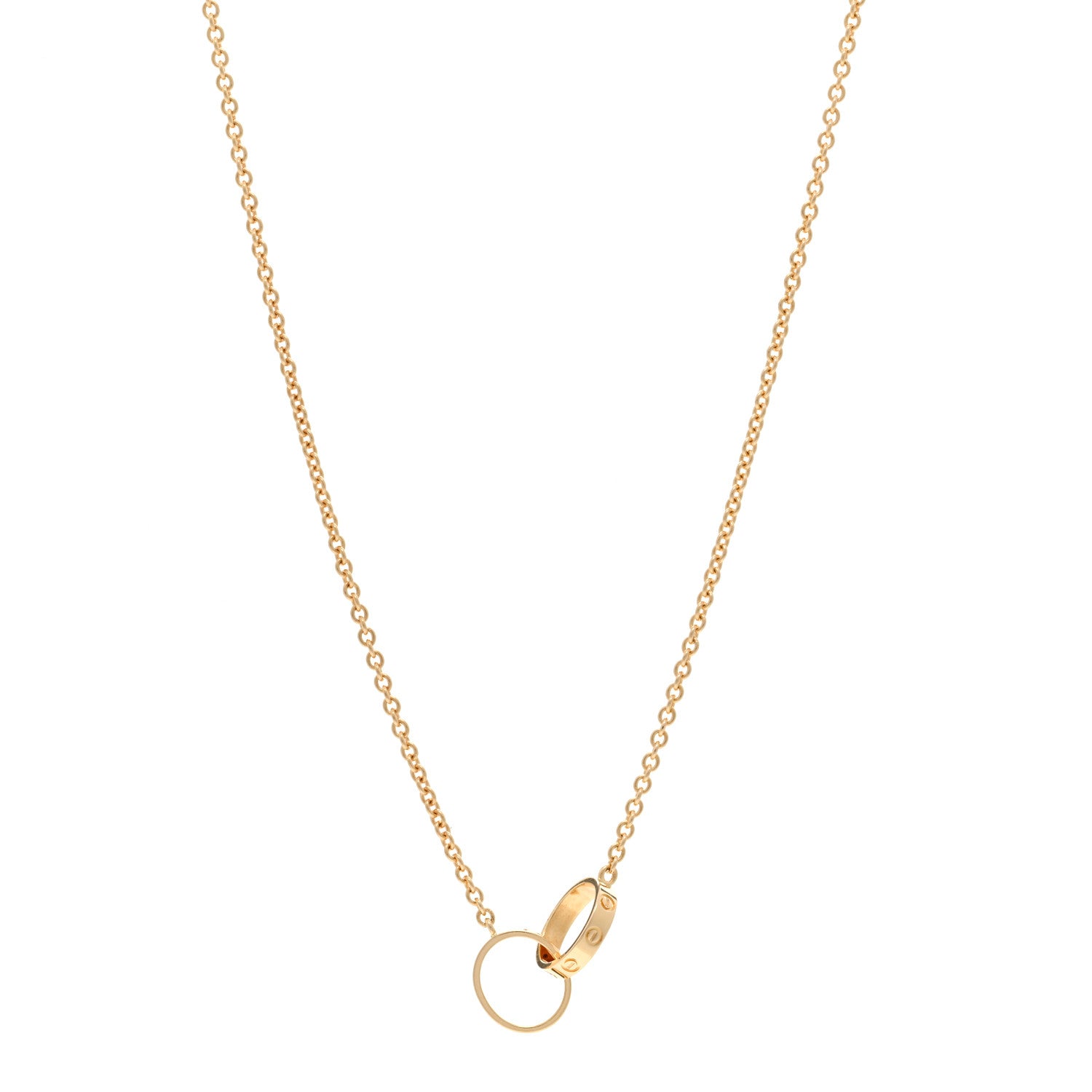 Cartier 18K Yellow Gold Interlocking LOVE Necklace 1 of 5