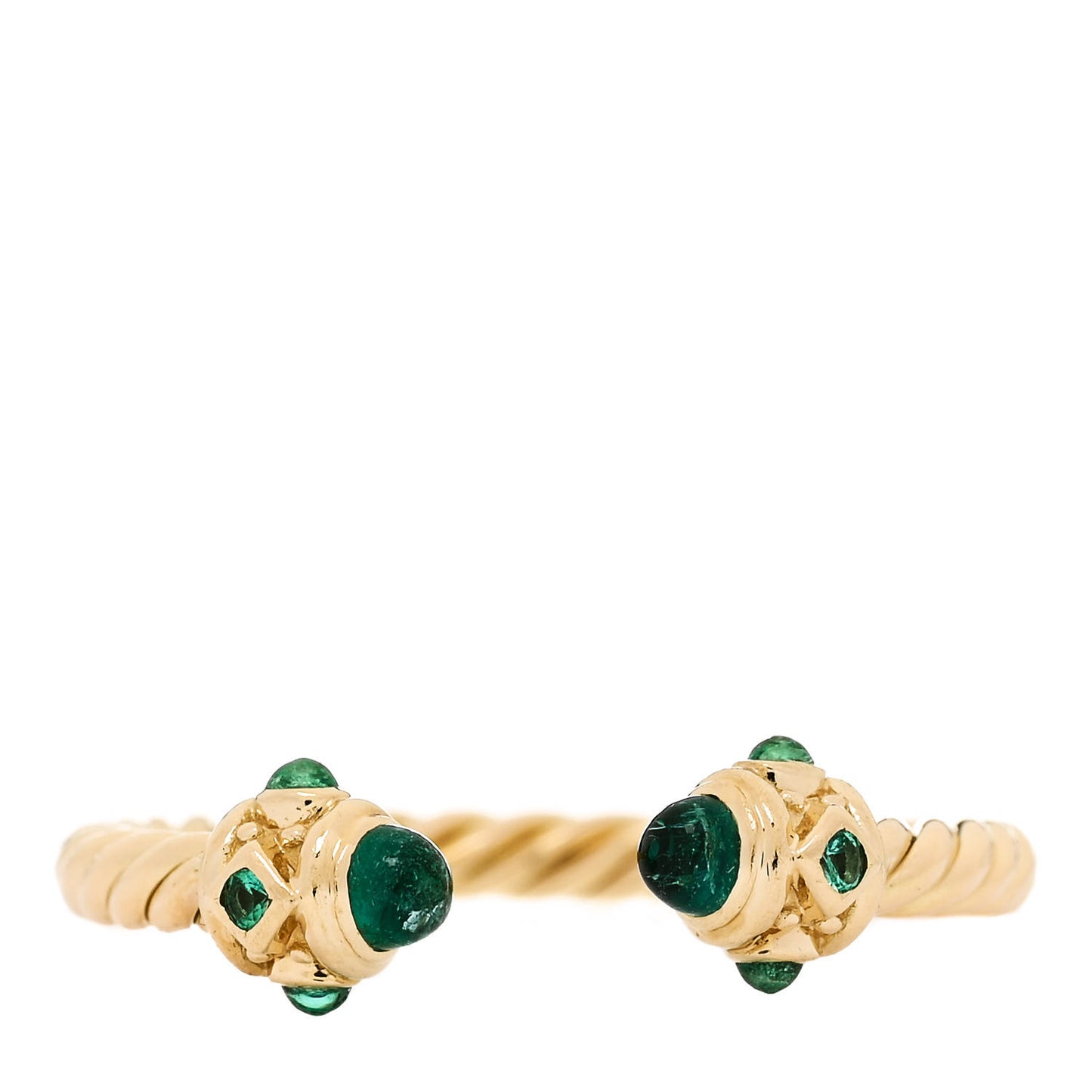 18K Yellow Gold Emerald Renaissance Ring 54 7