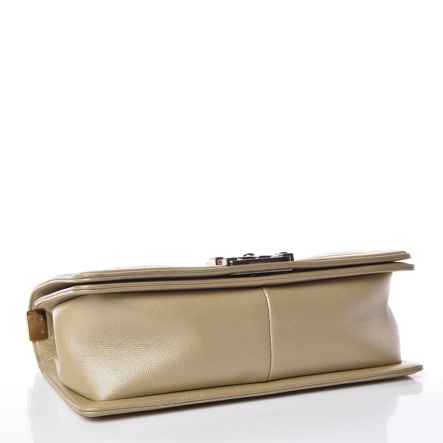 Chanel Pearly Caviar Quilted Medium Boy Flap Light Gold 4 of 12