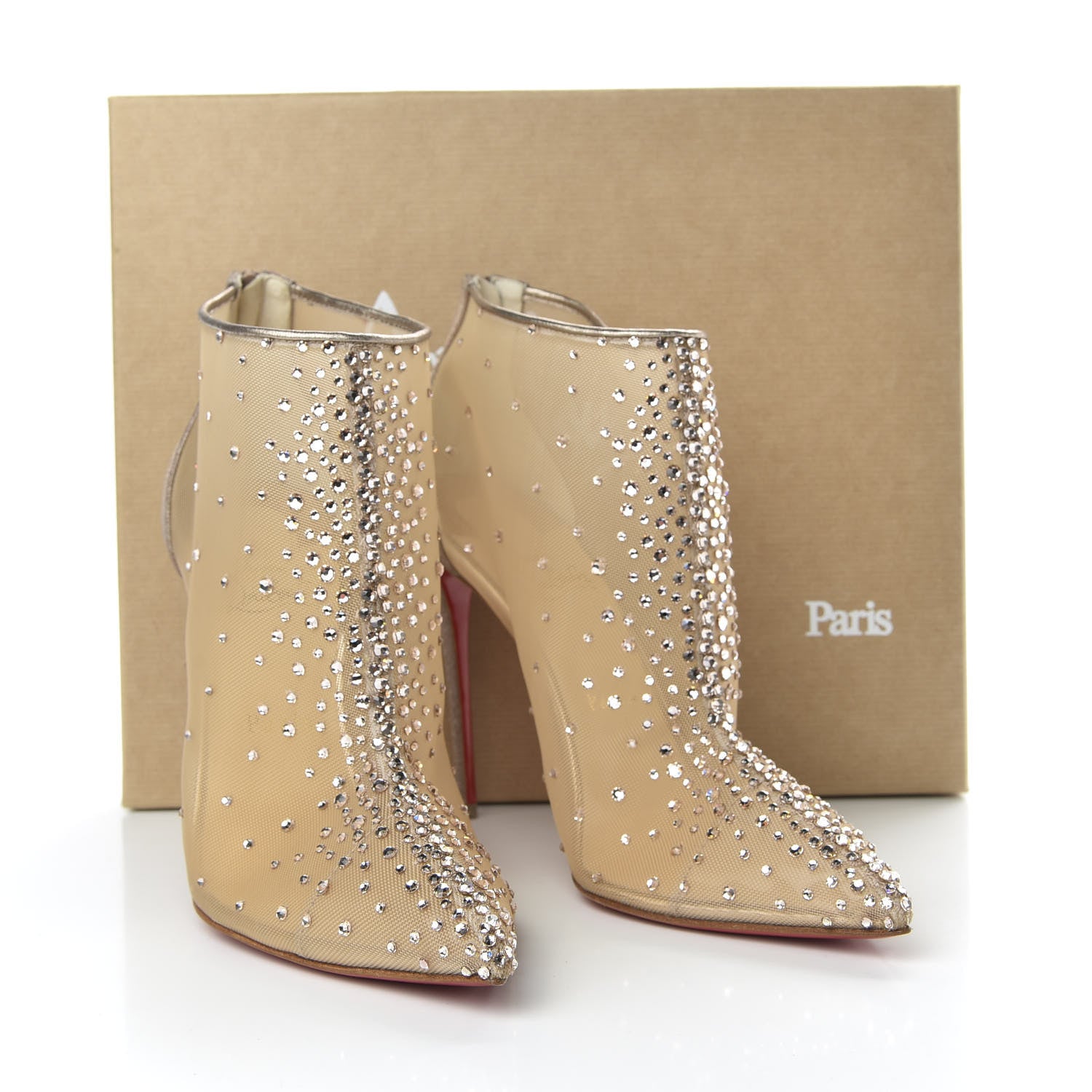 Christian Louboutin Rete Mini Glitter Constella 100 Booties 40 Version Courtisane 9 of 9